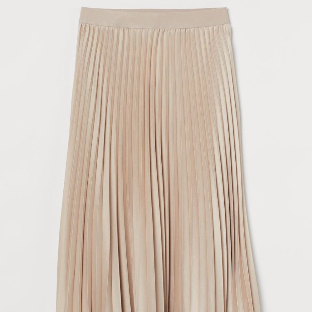 h&m pleated skirt mauve color